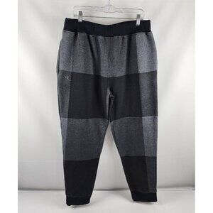 Rocawear Classic Pants Mens 2XL Black Gray Vintage Hip Hop Colorblock Joggers